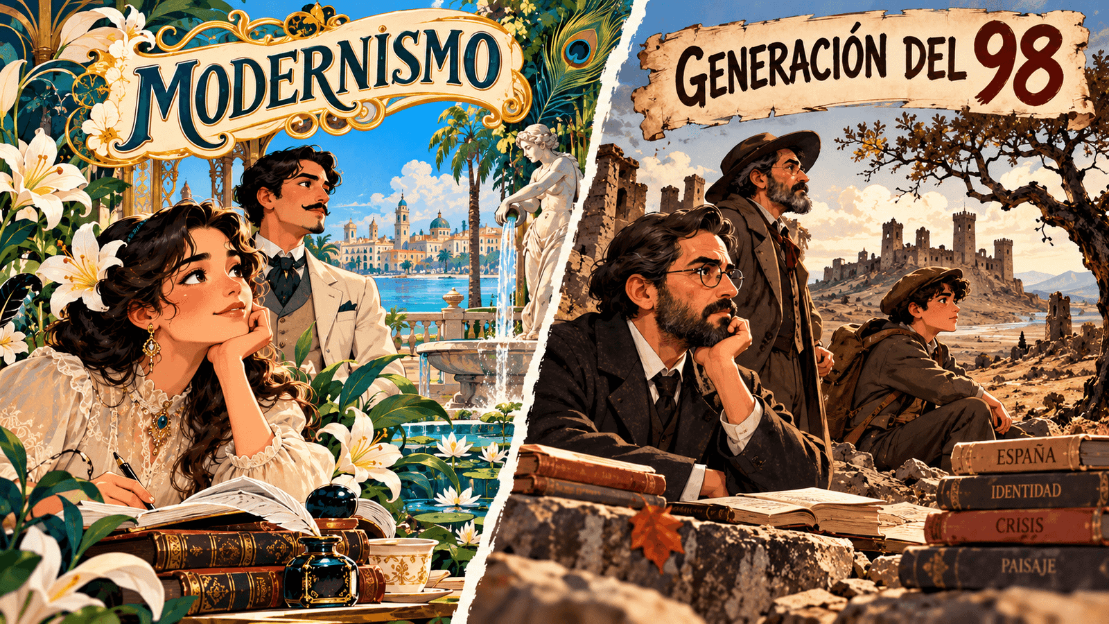 Modernismo y Generación del 98, imagen panorámica de 1920 por 720